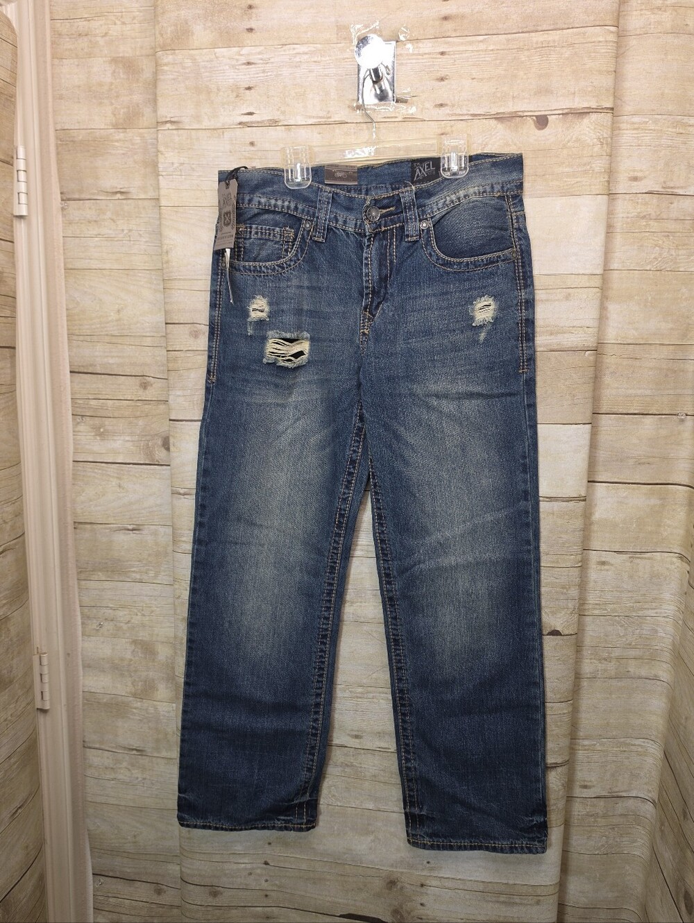 Men's Distressed Blue Denim Jeans